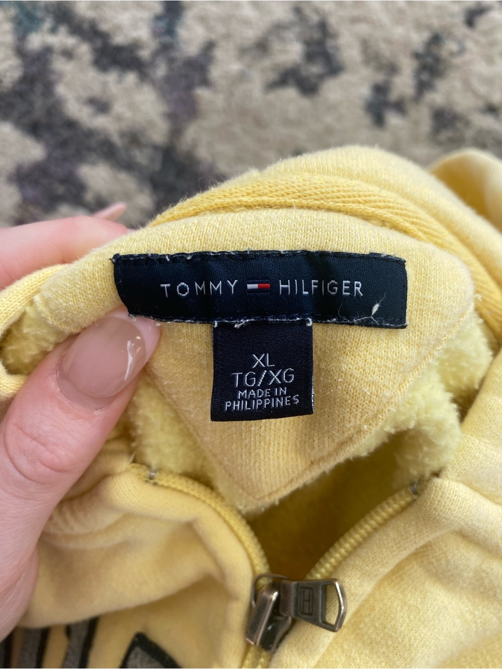 Tommy Hilfiger Pale Yellow Full-Zip Hoodie - Picture 3 of 4
